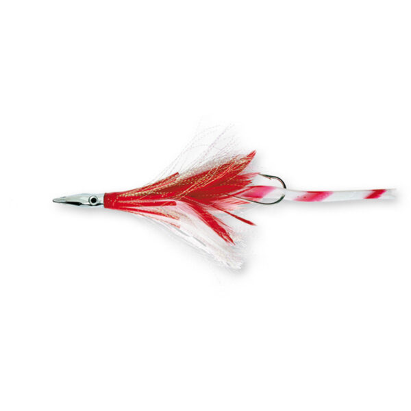 Kunstköder Diamond Jet Feather rot/weiß